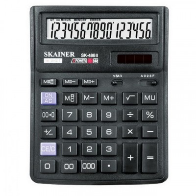 Калькулятор SKAINER SK-486ll 16разрядный бухгалтерский настольный Калькулятор SKAINER SK-486ll 16разрядный бухгалтерский настольный