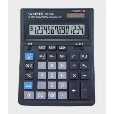 Калькулятор SKAINER SK-554L 14 разрядный, настольный Калькулятор SKAINER SK-554L 14 разрядный, настольный