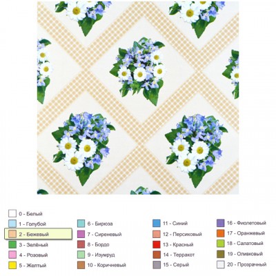 Клеенка на тканевой  основе Колорит Арт. 429-2 25м