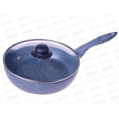 Сотейник 24см &quotStone Pan&quot стеклянная крышка ST-021 *4