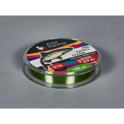 Леска AZOR нейлон Carp 100м, 0,16мм, зел 144-036   г