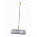 Швабра флеттер &quotУмничка&quot микрофибра+шенилл телескоп ручками 120см зеленая KD-8125 *24