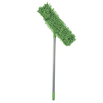 Швабра флеттер "Умничка" микрофибра+шенилл телескоп ручками 120см зеленая KD-8125 *24