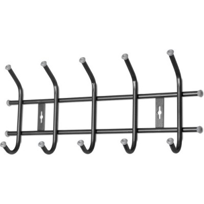 Вешалка настенная 480*215мм (5 крючков) черный ВНТ5 Вешалка настенная 480*215мм (5 крючков) черный ВНТ5