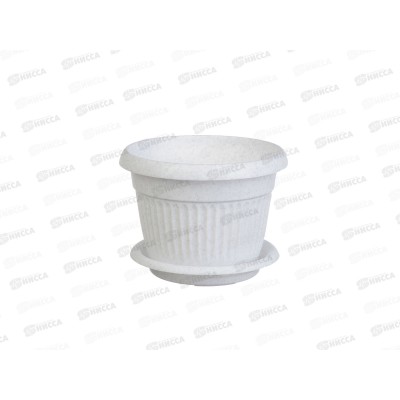 Кашпо Ливия Д360мм 16,0л с подставкой  Мраморный  М3026 *5