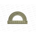 Транспортир 180градусов ПЧЕЛКА стальной, ТС-10 *100/3000