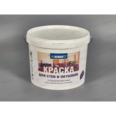Краска для стен и потолков PROREMONTT супербелая 6,5кг *72 Краска для стен и потолков PROREMONTT супербелая 6,5кг *72