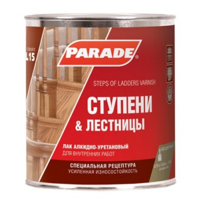 ЛАК д/ступеней,лестн алк-урет L15 PARADE глянец 2,5л *3 ЛАК д/ступеней,лестн алк-урет L15 PARADE глянец 2,5л *3