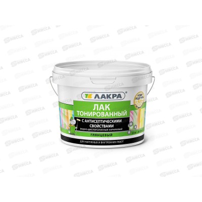 ЛАК воднодисперсионный тонированный Рябина 2,5кг Л-С ЛАКРА ЛАК воднодисперсионный тонированный Рябина 2,5кг Л-С ЛАКРА