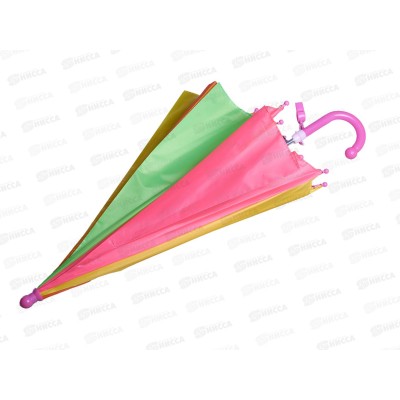 Зонт детский 71см пластиковая ручка ткань (44766)  *120