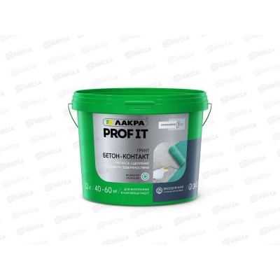 ГРУНТ Бетон контакт 12кг Лакра PROFF IT  *1/44 СРОК ДО 04.26