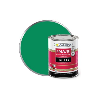 ЭМАЛЬ ЛАКРА ПФ-115 Зеленая 2,8кг  *3  Л