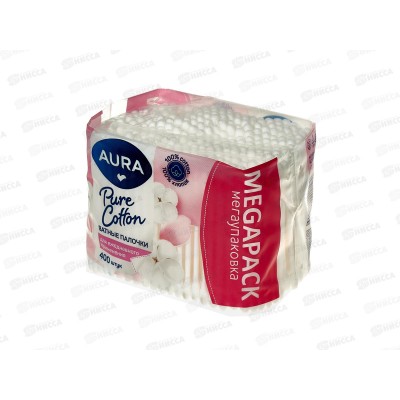 АУРА ватные палочки 400шт полиэтиленовая упаковка Beauty *42 АУРА ватные палочки 400шт полиэтиленовая упаковка Beauty *42