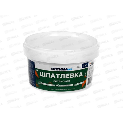 Шпатлевка латексная для внутренних работ Оптималка 1кг *8 Шпатлевка латексная для внутренних работ Оптималка 1кг *8