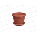 Кашпо Ливия Д160мм 1,4л с подставкой  Терракотовый М3010