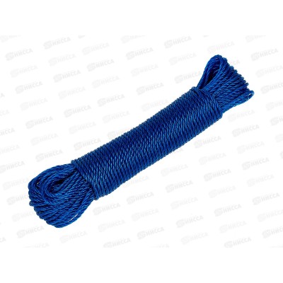 Веревка бельевая 20м х 3мм, цвет в ассортименте, AL-232 *12/360
