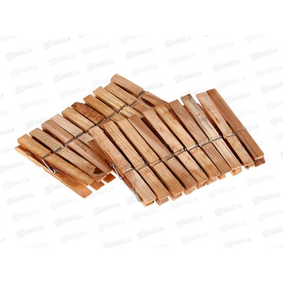 Прищепки из дерева набор 20шт 9.8х1.2 см., AL-100 *144