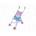 Коляска кукольная 886АС трость металлическая с белой рамой в/п *12 гб Коляска кукольная 886АС трость металлическая с белой рамой в/п *12 гб