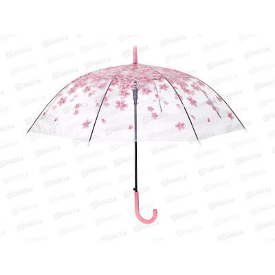 Зонт-трость 60см пластмассовая ручка полимер (44734)  *60 Ж