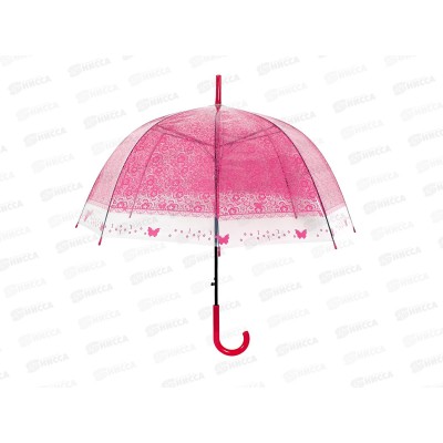 Зонт-трость 81см пластмассовая ручка полимер в ассортименте (44737)  *60 Ж