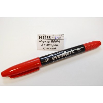 Маркер BEIFA 2-х сторонний красный, PY1082D *12/144/1728 Маркер BEIFA 2-х сторонний красный, PY1082D *12/144/1728