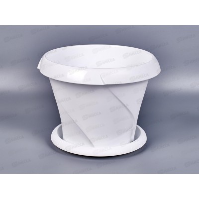 Кашпо &quotФлориана&quot 2,8л Д215 С386 Белый  с поддоном *24