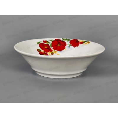 Салатник 1150 см3 фарфоровый Идиллия Маки красные 4С0263 *10