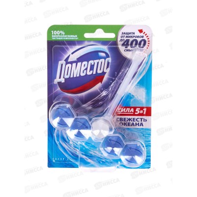 ДОМЕСТОС блок для унитаза Свежесть океана  55г  *9