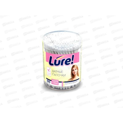 LURE ватные палочки 200 шт стакан  *36