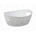 Корзинка КРУЖЕВО 2,5л Белая М 2378 *14