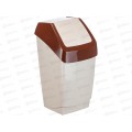Контейнер для мусора 7,0л Хапс Бежевый Мрамор М2470 *12 Контейнер для мусора 7,0л Хапс Бежевый Мрамор М2470 *12