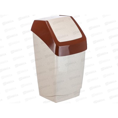 Контейнер для мусора 7,0л Хапс Бежевый Мрамор М2470 *12 Контейнер для мусора 7,0л Хапс Бежевый Мрамор М2470 *12