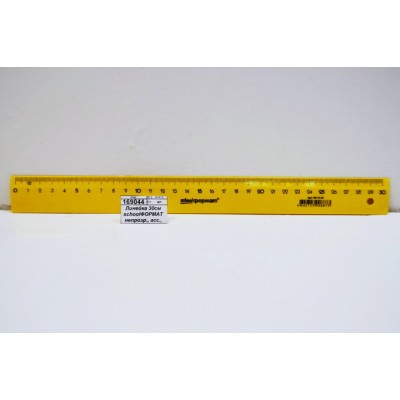 Линейка 30см schoolФОРМАТ непрозрачная, ассорти, 08.13.02 *30/630