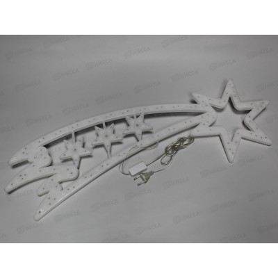 Гирлянда электрическая, новогодняя панно 1,5м., &quotКомета&quot, 60 диодов, белый провод, разноцв., 220В, 50Гц, AL-8006 *60