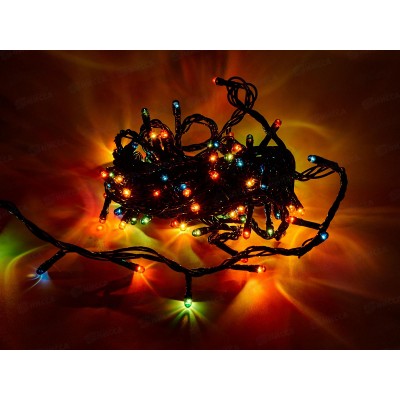 Гирлянда электрическая, новогодняя 4,0 м., 100 ламп, черный провод, разноцв., 220В, 50Гц, AL-8007-2 *100 Гирлянда электрическая, новогодняя 4,0 м., 100 ламп, черный провод, разноцв., 220В, 50Гц, AL-8007-2 *100