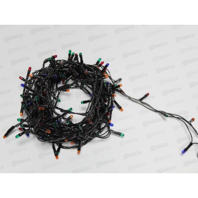 Гирлянда электрическая, новогодняя 6,5 м., 180 ламп, черный провод, разноцв., 220В, 50Гц, AL-8007-4 *100 Гирлянда электрическая, новогодняя 6,5 м., 180 ламп, черный провод, разноцв., 220В, 50Гц, AL-8007-4 *100