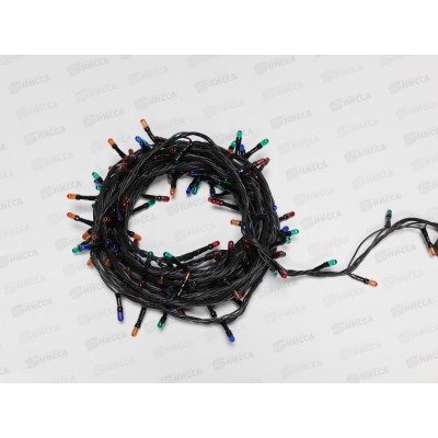 Гирлянда электрическая, новогодняя 6,5 м., 180 ламп, черный провод, разноцв., 220В, 50Гц, AL-8007-4-1 *100 Гирлянда электрическая, новогодняя 6,5 м., 180 ламп, черный провод, разноцв., 220В, 50Гц, AL-8007-4-1 *100