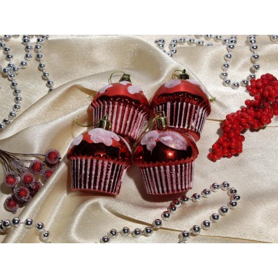 Набор украшений Кекс 4шт, AL-8931, *219 Набор украшений Кекс 4шт, AL-8931, *219