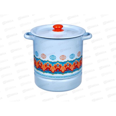 Мантоварка 12л  (4 вставки) декорированная Серо-голубая С1724.3СГ *2