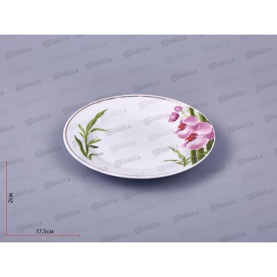 Тарелка мелкая 175мм фарфор Голубка Бамбуковая орхидея 5С0936 *20 Тарелка мелкая 175мм фарфор Голубка Бамбуковая орхидея 5С0936 *20