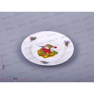 Тарелка мелкая 200мм фарфор Идиллия Лесовичок 4С0595 *20
