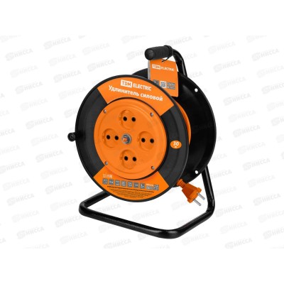 Удлинитель на катушке TDM УК10-004 30м 4роз., ПВС2*1.0, 0521