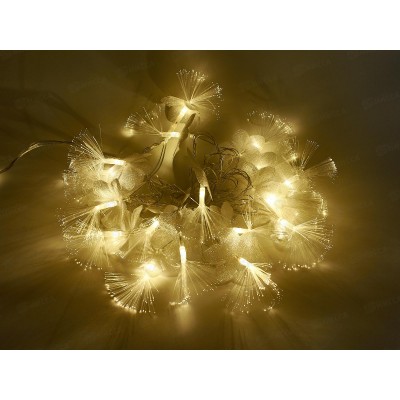Гирлянда электрическая, новогодняя 4,5 м., 28 диодов, прозрач. провод, белый цв., 220В, 50Гц, AL-3753 *100