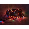 Гирлянда электрическая, новогодняя 8,0 м., 200 ламп, черный провод, разноцв., 220В, 50Гц, AL-3726-5 *100