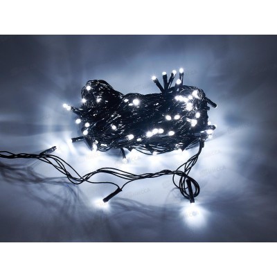 Гирлянда электрическая, новогодняя 9,3 м., 100 диодов, черный провод, белый цв., 220В, 50Гц, AL-3724-3 *100 Гирлянда электрическая, новогодняя 9,3 м., 100 диодов, черный провод, белый цв., 220В, 50Гц, AL-3724-3 *100