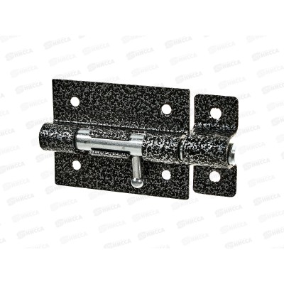 Задвижка дверная ЗД-07 полимер серебро *20