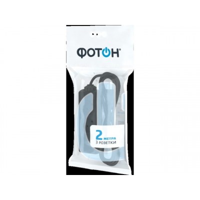Удлинитель ФОТОН 10-23 (1*3) 2м 10А черный *50 Удлинитель ФОТОН 10-23 (1*3) 2м 10А черный *50