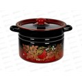 Кастрюля 8,0л цилиндрическая декорированная красно-черная с пластиковой кнопкой С1620.38 *2 Кастрюля 8,0л цилиндрическая декорированная красно-черная с пластиковой кнопкой С1620.38 *2