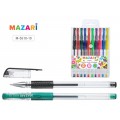 Ручки гелевые MAZARI Lipari 10цветов (4+6флуор.), 0.5/0.8мм, M-5510-10 *12/48/96 Ручки гелевые MAZARI Lipari 10цветов (4+6флуор.), 0.5/0.8мм, M-5510-10 *12/48/96