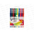 Ручки гелевые MAZARI Lipari 10цветов (4+6флуор.), 0.5/0.8мм, M-5510-10 *12/48/96 Ручки гелевые MAZARI Lipari 10цветов (4+6флуор.), 0.5/0.8мм, M-5510-10 *12/48/96